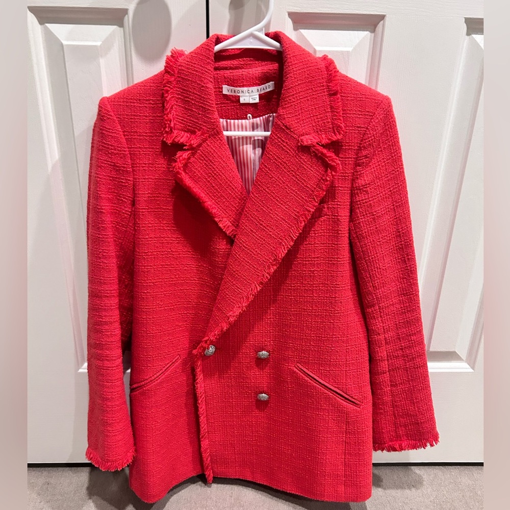 Excellent Condition Veronica Beard Dickey blazer size - 6 - watermelon color